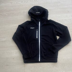 CCM Black Kids Jacket with White Accents